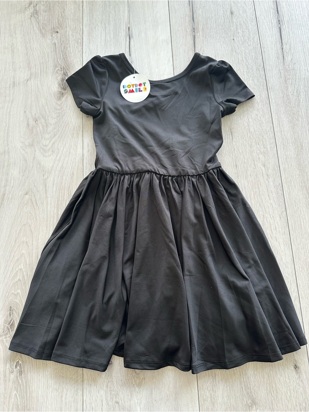 Dot Dot Smile Cap Sleeve Dress Black Size 3/4 NWT